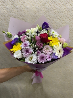 Mor Paketli Karışık Mevsim Buketi