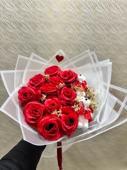 Ayıcıklı & Gül Buketi