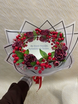 Aynalı kokina&Gül buketi